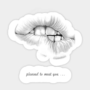 pleased to meet you Sticker